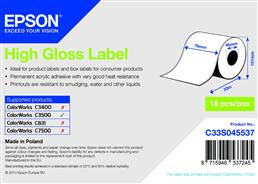 Epson S045537 magasfényű címkeszalag