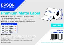 Epson S045726 prémium matt etikett
