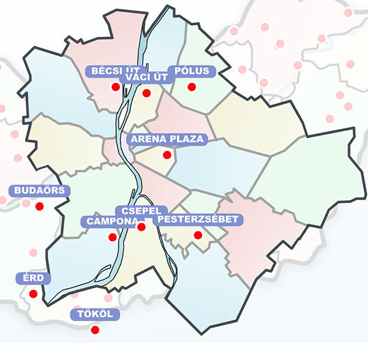 budapest bevásárlóközpontok térkép Budapest Bevasarlokozpontok Terkep Europa Terkep budapest bevásárlóközpontok térkép